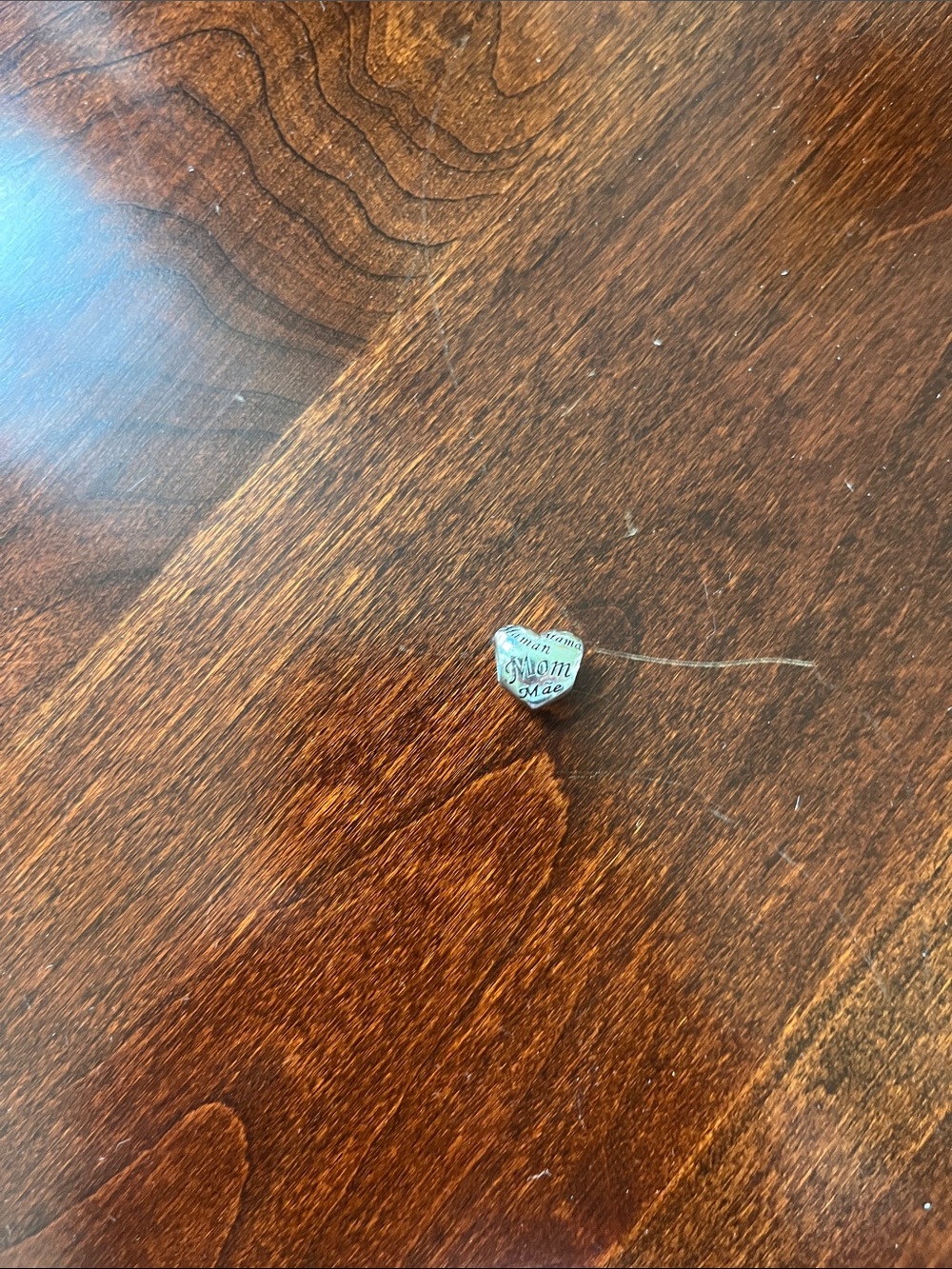 Pandora Silver 'Mom' Heart Charm